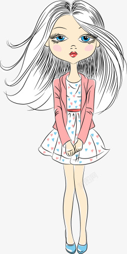女性插画人物素材