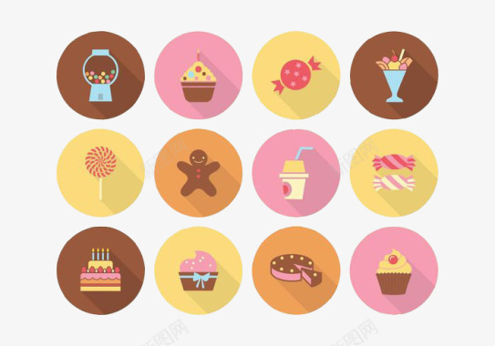 背景图片糖果蛋糕图标图标