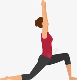 瑜伽锻炼女人图素材