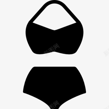 女性图标女性的两套泳衣图标图标