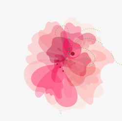 粉色花装饰素材