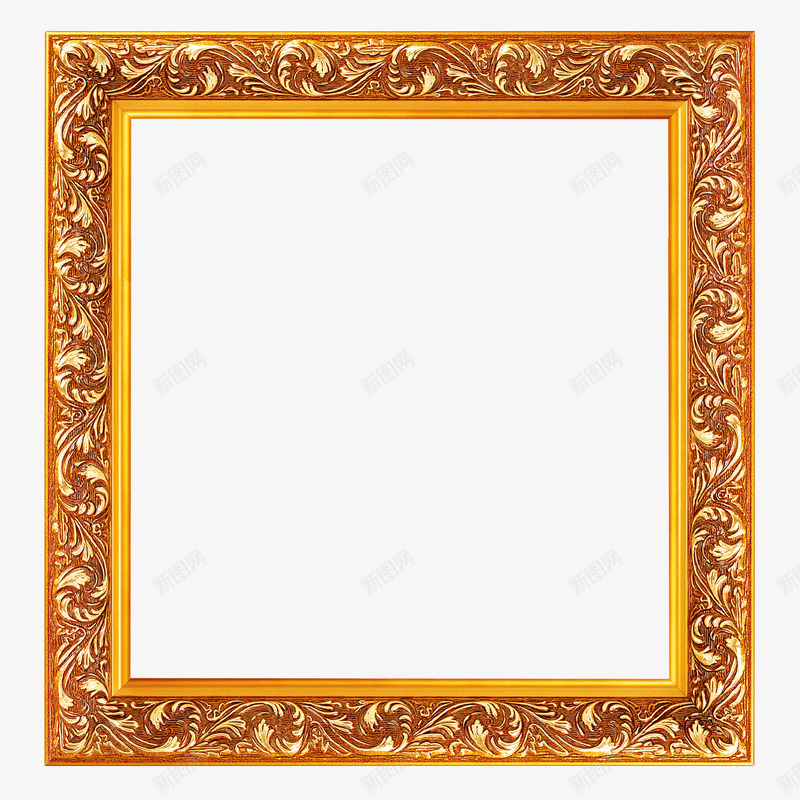 欧式立体相框png免抠素材_88icon https://88icon.com 木质相框 欧式 相框 立体 黄金相框