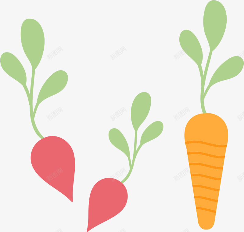 萝卜png免抠素材_88icon https://88icon.com AI 卡通 手绘 植物 水萝卜 红萝卜 绿色 胡萝卜 萝卜 蔬菜