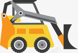 整齐的推土机矢量图素材