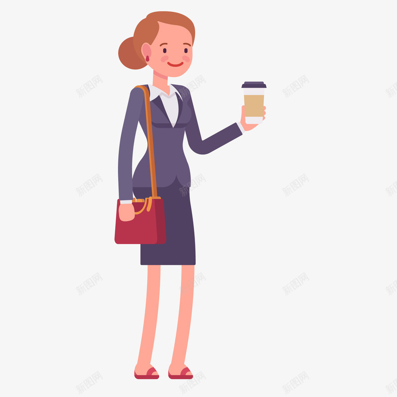 拿着咖啡杯的商务人士矢量图ai免抠素材_88icon https://88icon.com 咖啡 商务人士 喝咖啡 女性人物 微笑 矢量图