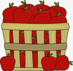 一篮子红苹果素材