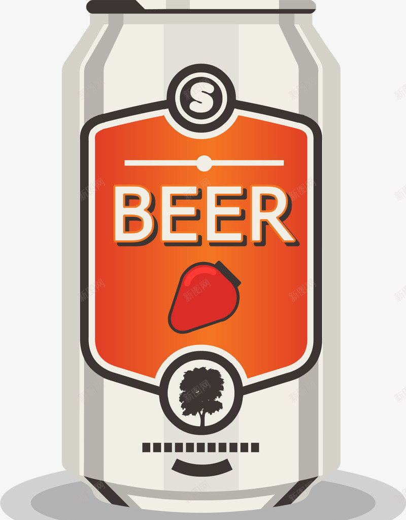 橙色草莓啤酒png免抠素材_88icon https://88icon.com 听装啤酒 果实 橙色啤酒 水果 草莓酒瓶 装饰图案