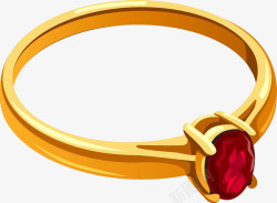 红宝石黄金戒指素材