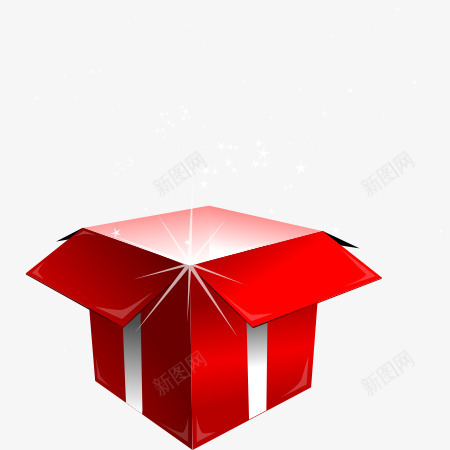 发光礼品盒子png免抠素材_88icon https://88icon.com 发光盒子 圣诞节装饰元素 红色 红色礼品