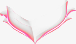 粉色对称曲线素材