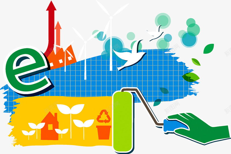 城市美化png免抠素材_88icon https://88icon.com 低碳 保护地球 城市美化 爱护地球 环保 绿色 节能