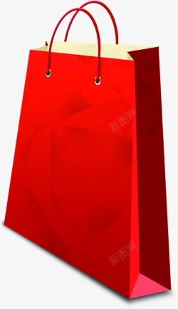 红色购物袋礼品袋素材