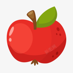 扁平化红苹果一只扁平化的红苹果矢量图高清图片