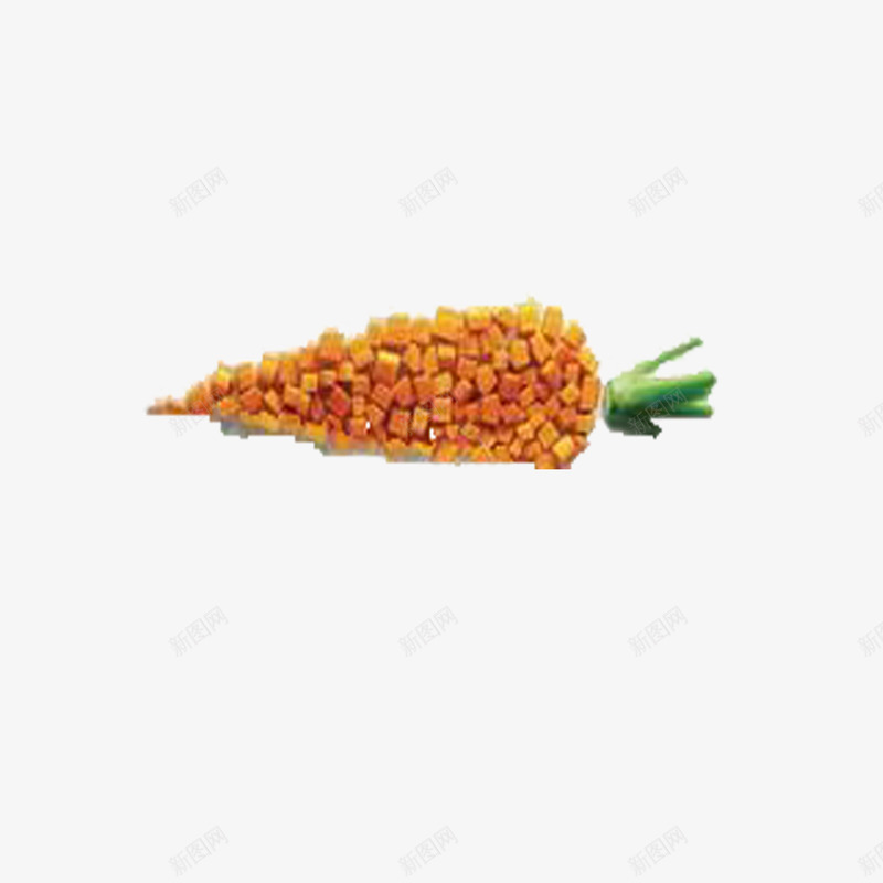 胡萝卜丁png免抠素材_88icon https://88icon.com 创意 拼图 红萝卜丁 胡萝卜 蔬菜 食品