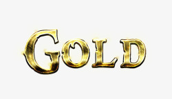 GOLD金色艺术字素材