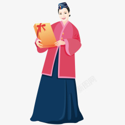 朝鲜传统服饰中年女性素材