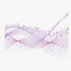 紫色多条线条曲线素材