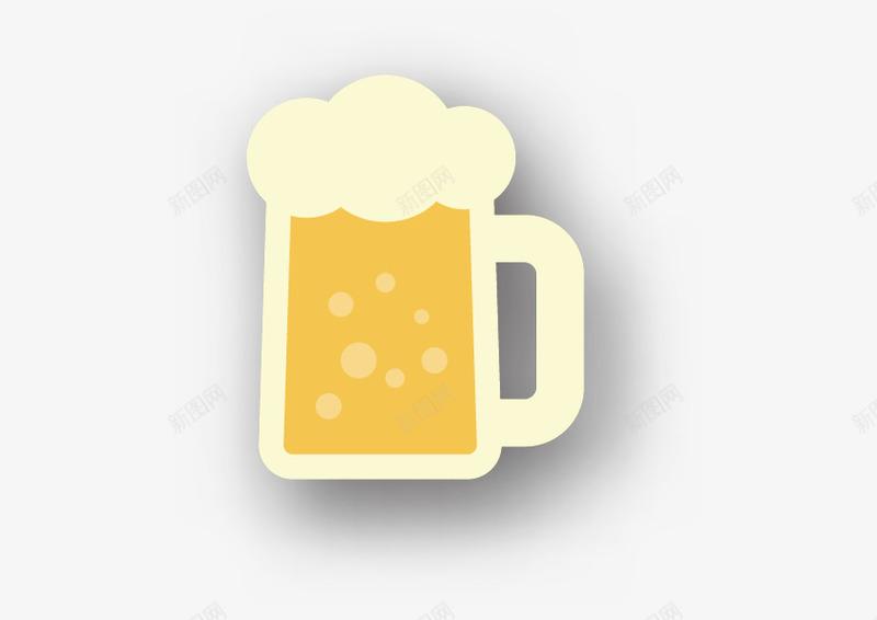 啤酒杯png免抠素材_88icon https://88icon.com 冒泡 啤酒杯 橘黄色