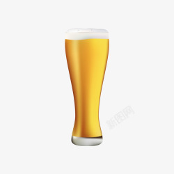 黄色圆弧啤酒元素矢量图素材