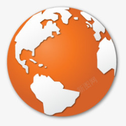 planet浏览器地球全球全球国际互联网橙图标高清图片