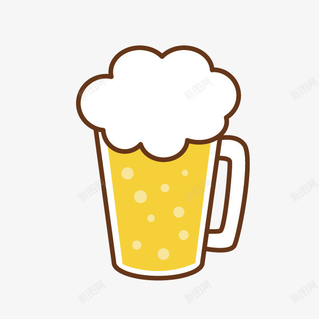 卡通啤酒png免抠素材_88icon https://88icon.com 卡通 卡通啤酒 可爱 啤酒 饮料