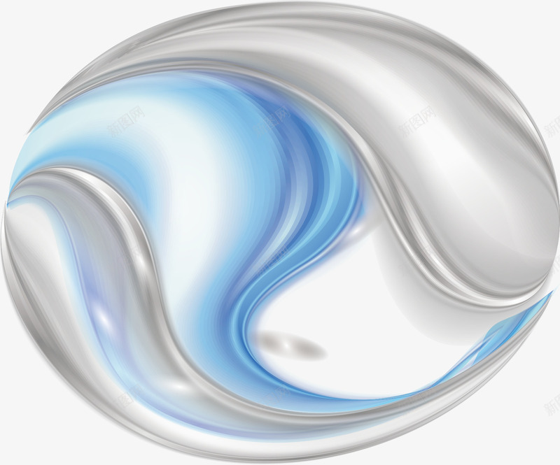 蓝色圆形流线型图案png免抠素材_88icon https://88icon.com 动感线条 圆形 曲折 曲线 流线 流线型图案 渐变 炫彩线条 蓝色