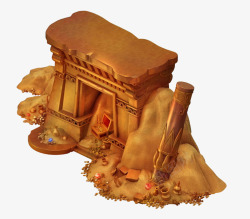 黄金宝物宝藏宝箱金币黄金宝物金色沙高清图片