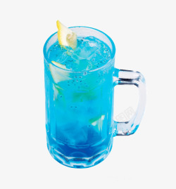 蓝色百香果饮料素材