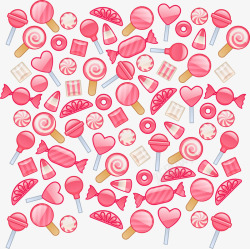 粉色清新糖果边框纹理素材
