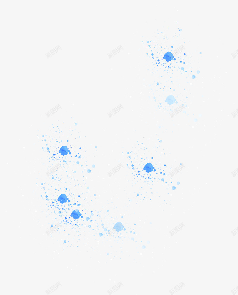 蓝色漂浮喷溅png免抠素材_88icon https://88icon.com 喷溅 漂浮 蓝色 设计