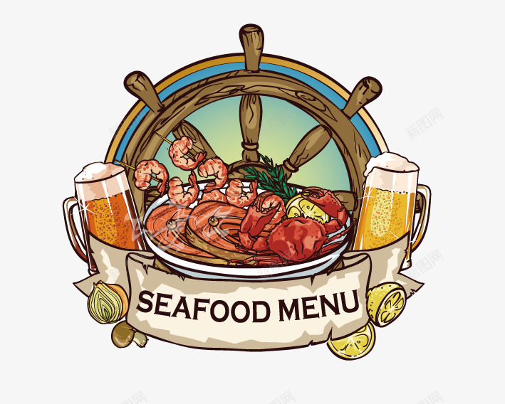 seafoodmenupng免抠素材_88icon https://88icon.com menu seafood 矢量啤酒 边框