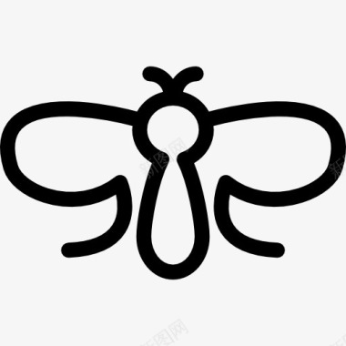 鐭虫煴小虫子的翅膀轮廓图标图标