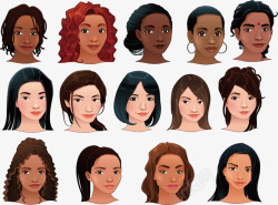 卡通人物头像素材