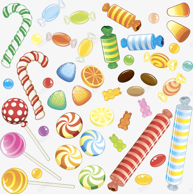 各种糖果糖豆png免抠素材_88icon https://88icon.com 各种 糖果 糖棍 糖豆