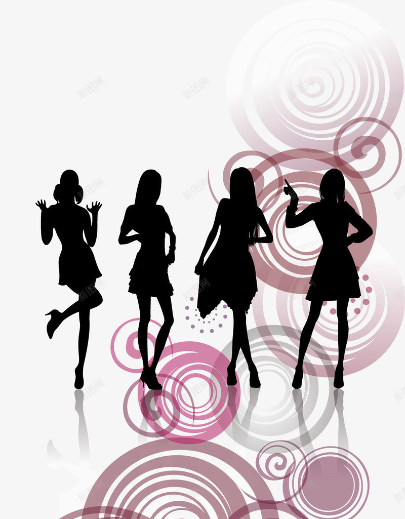 时尚背景花朵女性png免抠素材_88icon https://88icon.com 时尚背景 矢量素材 花朵