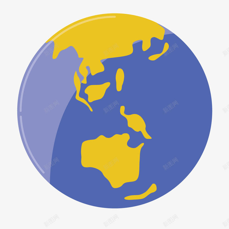 一个扁平化的地球矢量图ai免抠素材_88icon https://88icon.com 一个地球 人类 动植物 扁平化 星球 海洋 陆地 矢量图