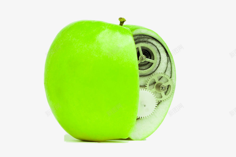 创意苹果中的机械png免抠素材_88icon https://88icon.com png图片 免费png 免费png元素 免费png素材 创意苹果中的机械 绿色 齿轮