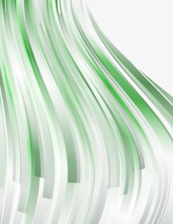 绿色曲线线条素材