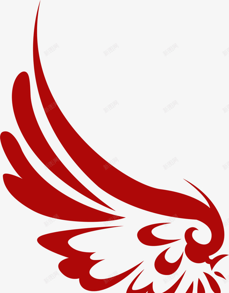 红色彩绘翅膀创意png免抠素材_88icon https://88icon.com 创意 彩绘 红色 翅膀