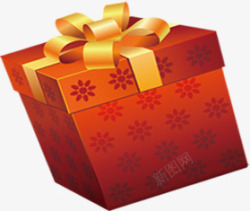 红色的礼品礼物包装盒素材