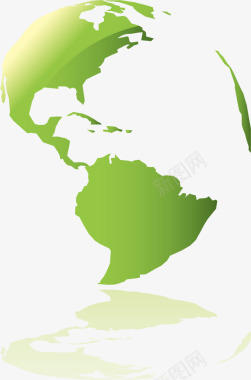 绿色能源图标绿色创意地球图标矢量图图标