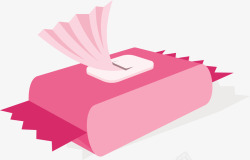 一个粉色糖果抽纸矢量图素材
