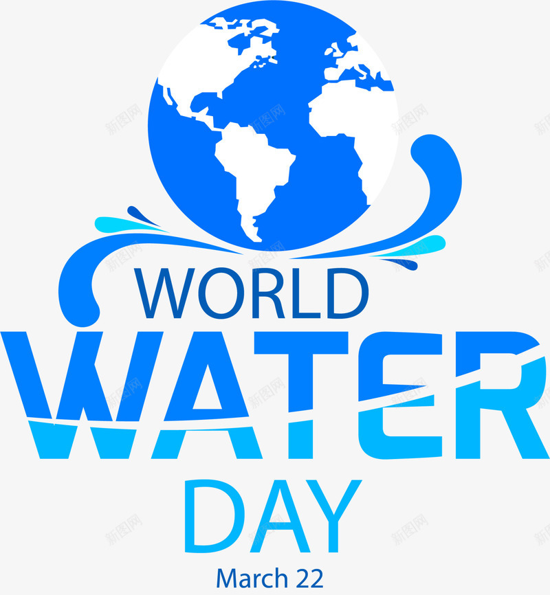 世界水日蓝色地球png免抠素材_88icon https://88icon.com Day Water World 世界水日 节日 蓝色地球