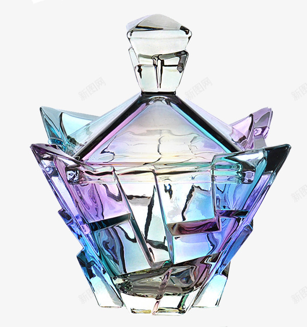 碧丽欧若拉玻璃糖果罐png免抠素材_88icon https://88icon.com 产品实物 免费png 厚重质感 炫丽惊艳色彩 经典时尚造型