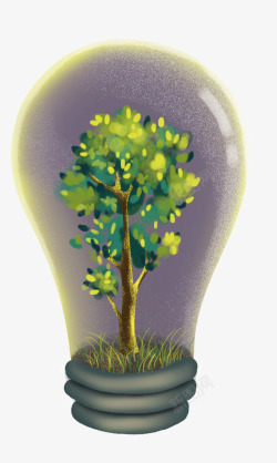 环保保护环境低碳创意灯泡素材