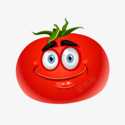 卡通可爱蔬菜番茄矢量图素材