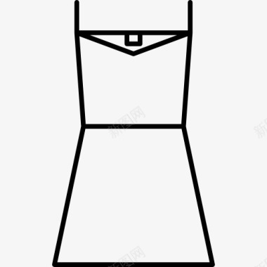 女性生殖服装轮廓图标图标