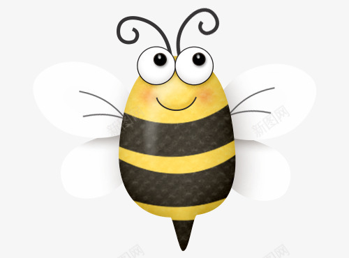 卡通蜜蜂png免抠素材_88icon https://88icon.com 卡通 可爱 手绘 翅膀 蜂类 蜜蜂