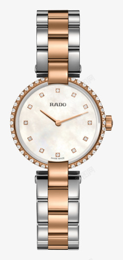 雷达镶钻腕表手表玫瑰金女表素材