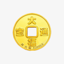 周大福福星宝宝金币素材